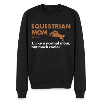 Sports Maman Définition Équestre - Pull Premium bio Homme - noir - Devant - Nico (187cm)
