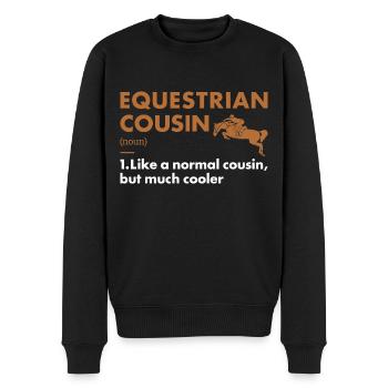 Sport Cousin Définition Équestre - Pull Premium bio Homme - noir - Devant - Nico (187cm)