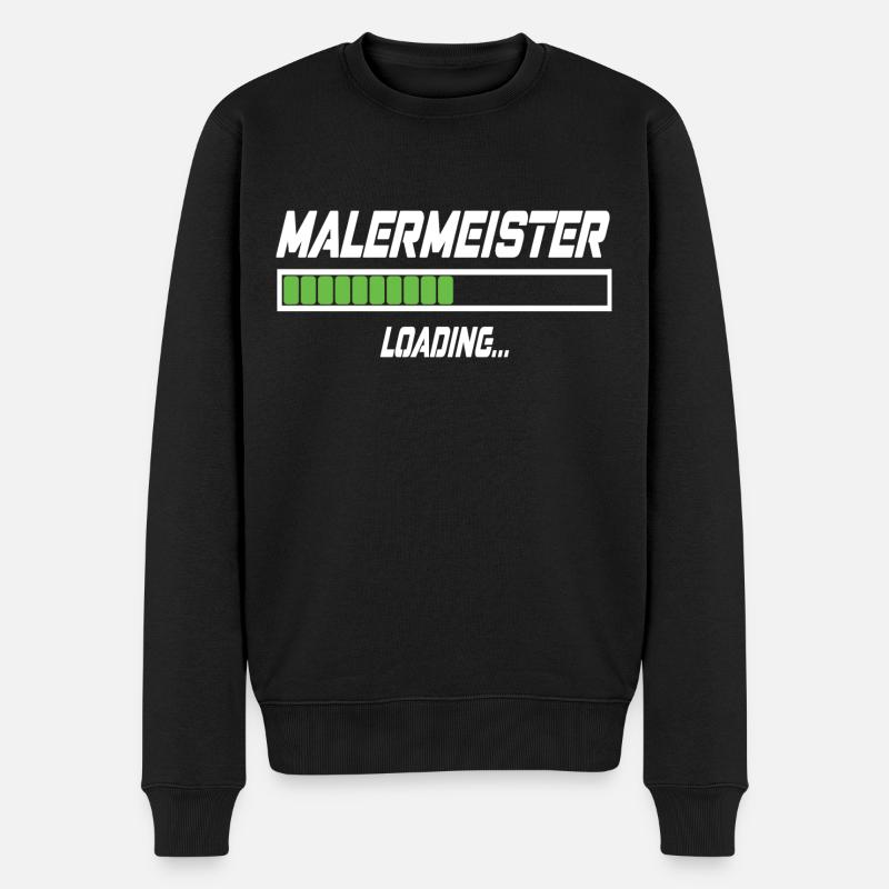 Malermeister Loading... - Männer Premium Bio Pullover - Schwarz