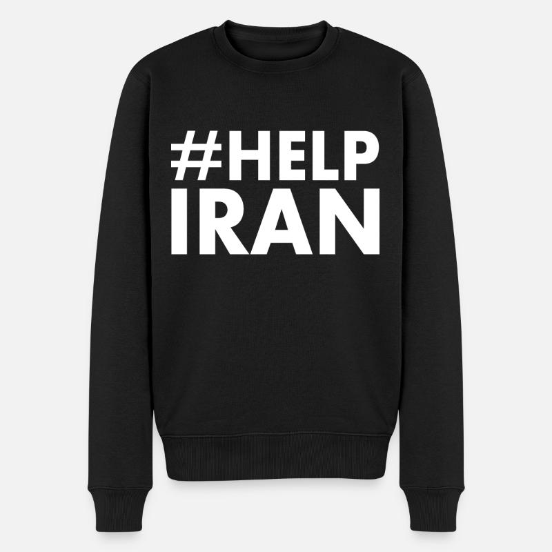 Help iran - Pull Premium bio Homme - noir