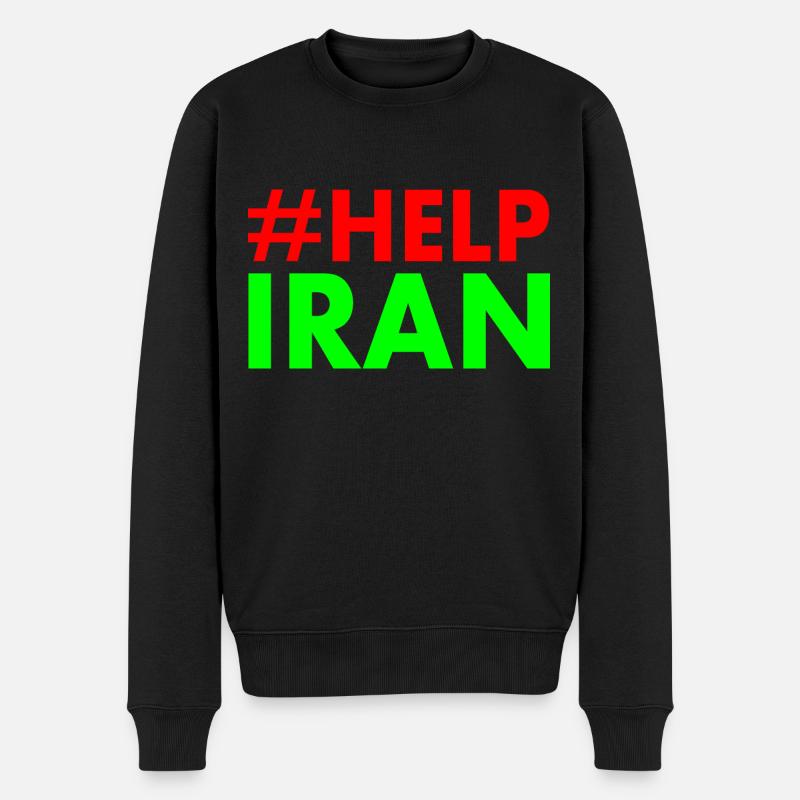 Help iran - Men's Premium Organic Jumper - black