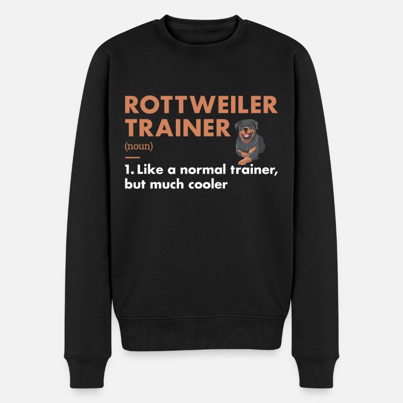 Rottweiler Trainer Definiton - Männer Premium Bio Pullover - Schwarz