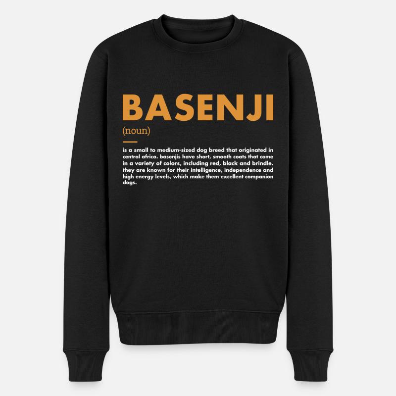 Chien Basenji Définition - Pull Premium bio Homme - noir