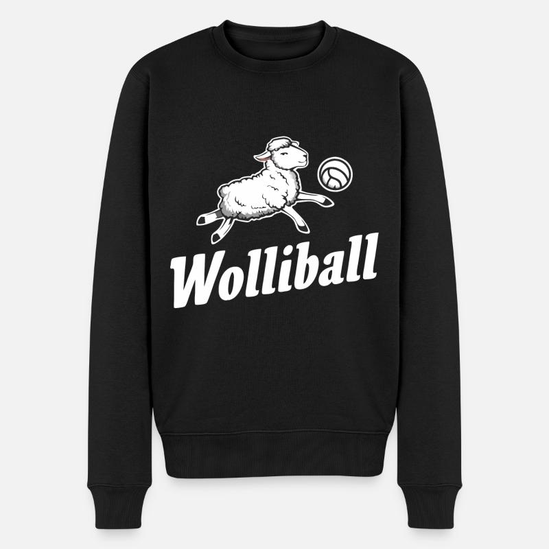 Volleyball Beachvolleyball Sport Volleyballer - Männer Premium Bio Pullover - Schwarz