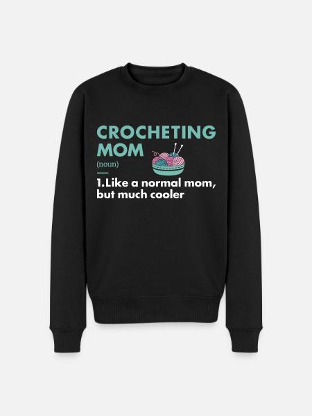 Crocheter Mom Definition Crocheting - Men's Premium Organic Jumper - black