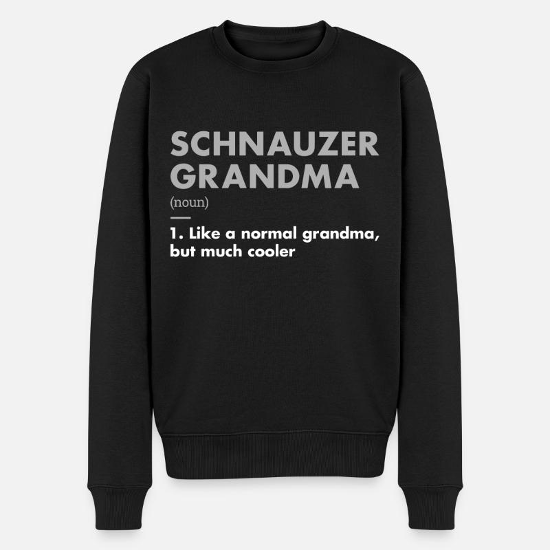 Schnauzer Grand-mère Définition - Pull Premium bio Homme - noir