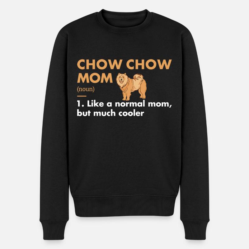 Chow Chow Mom Definition - Männer Premium Bio Pullover - Schwarz