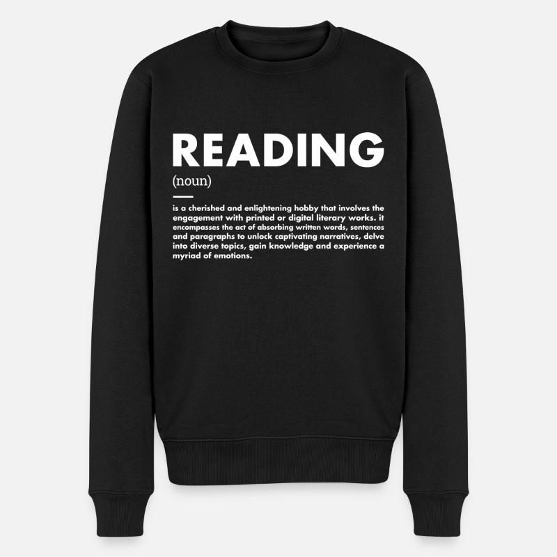 Reader Definition Reading - Men's Premium Organic Jumper - black
