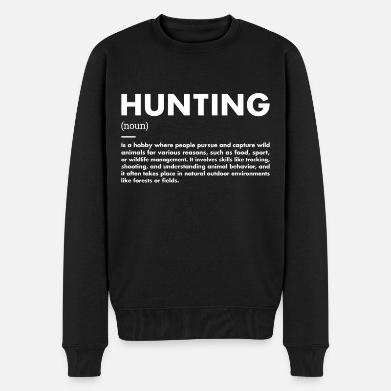 Hunter Definition Hunting - Männer Premium Bio Pullover - Schwarz