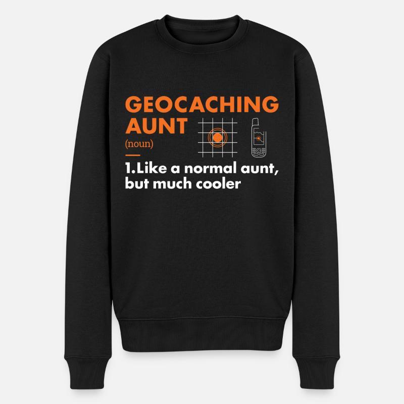 Geocacher Tante Définition Géocaching - Pull Premium bio Homme - noir