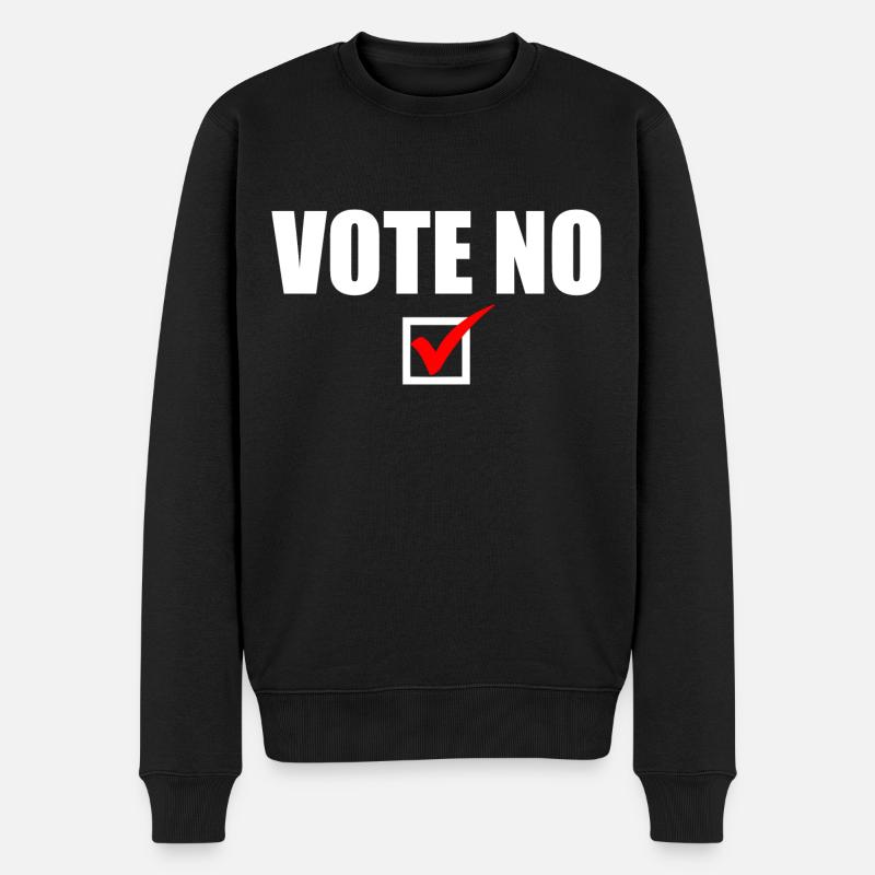 Vote no - Männer Premium Bio Pullover - Schwarz
