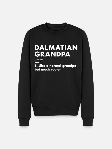 Dalmatian Grandpa Definition - Men's Premium Organic Jumper - black