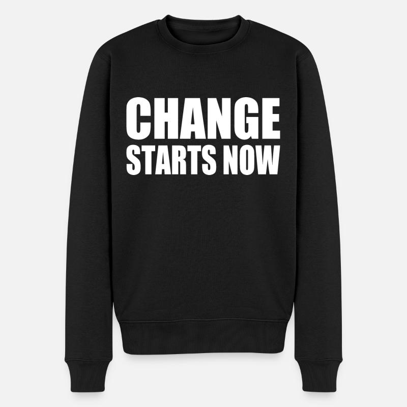 change starts now - Pull Premium bio Homme - noir