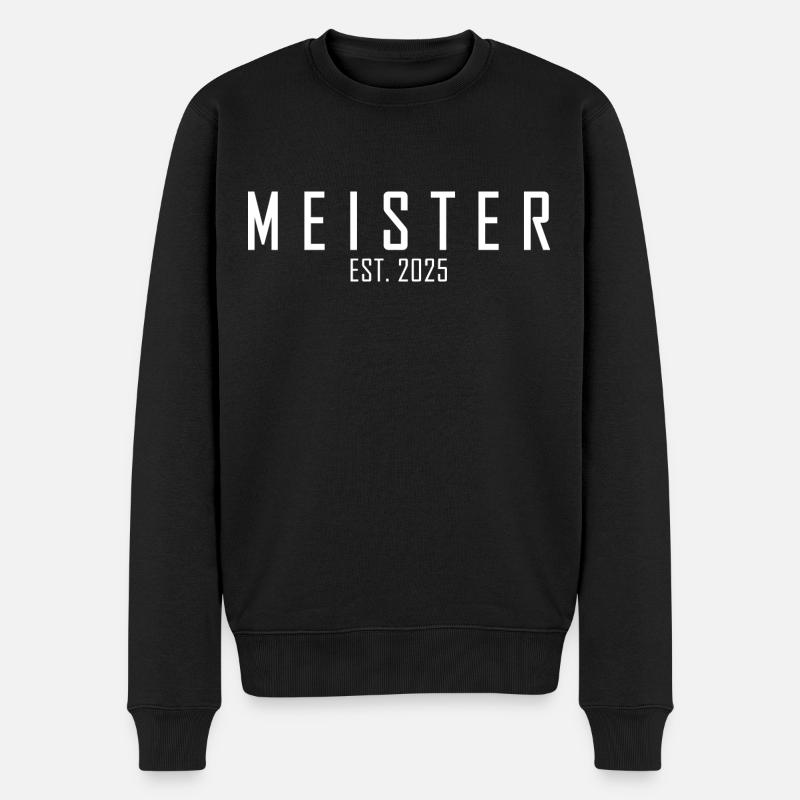 Meister EST. 2025 - Männer Premium Bio Pullover - Schwarz