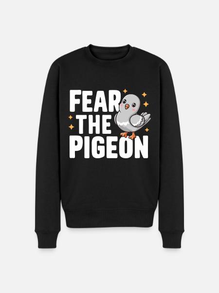 Taube Tauben Tier Vogel - Männer Premium Bio Pullover - Schwarz