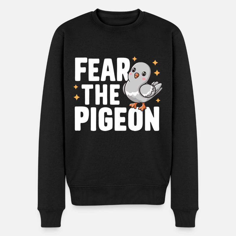 Taube Tauben Tier Vogel - Männer Premium Bio Pullover - Schwarz