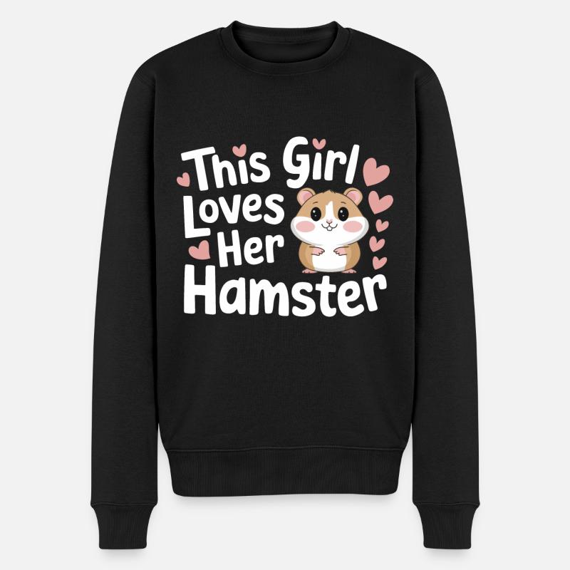Hamster - Männer Premium Bio Pullover - Schwarz