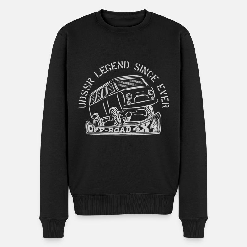 UDSSR LEGEND SINCE EVER - Männer Premium Bio Pullover - Schwarz
