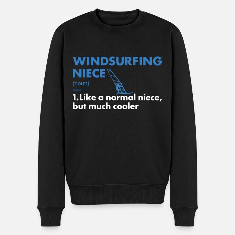 Sport Niece Windsurfing - Männer Premium Bio Pullover - Schwarz