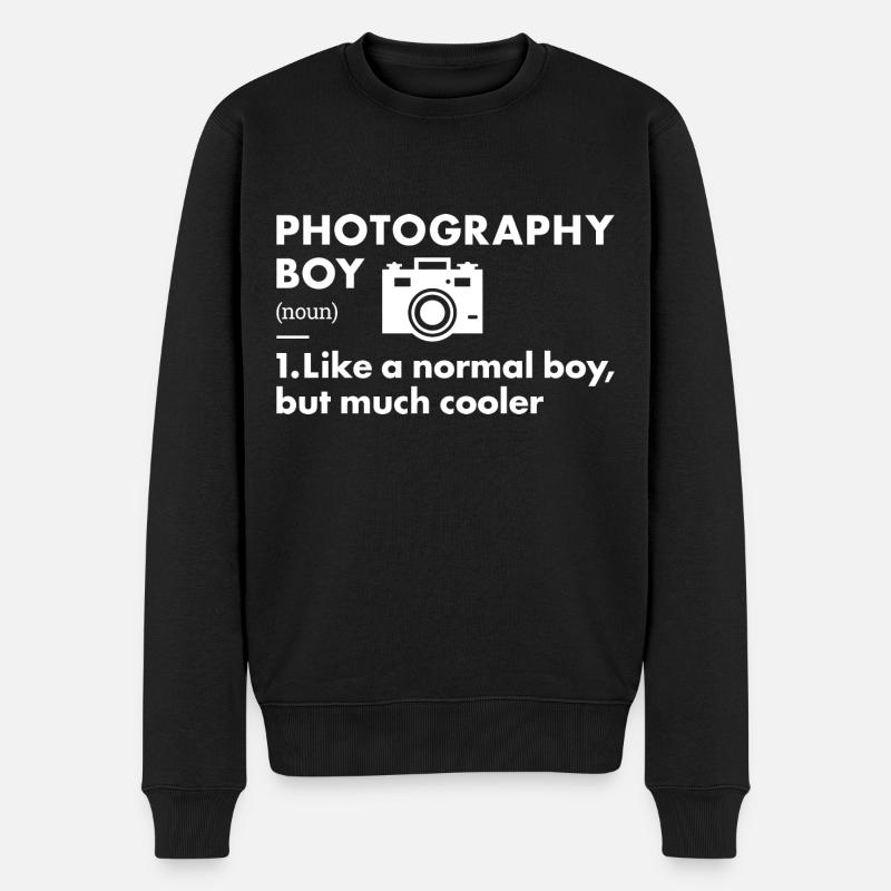 Photographe Garçon Définition Photographie - Pull Premium bio Homme - noir