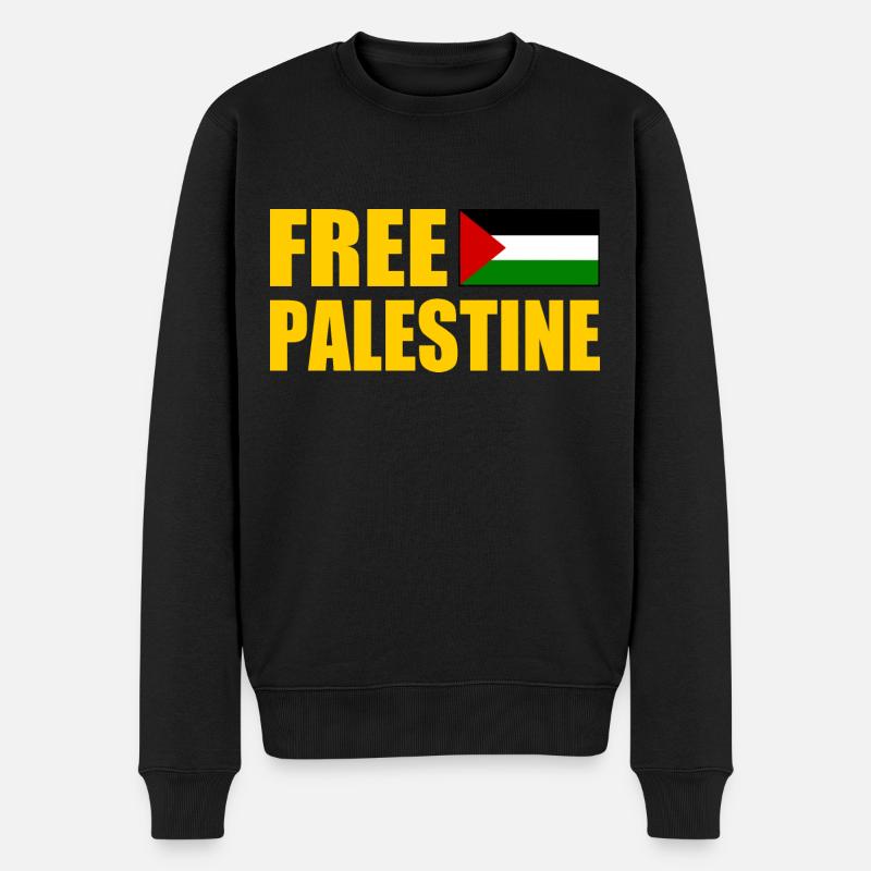 Free palestine - Pull Premium bio Homme - noir