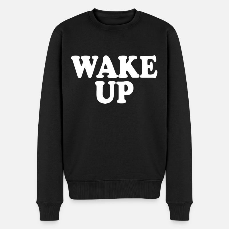 Wake up - Pull Premium bio Homme - noir