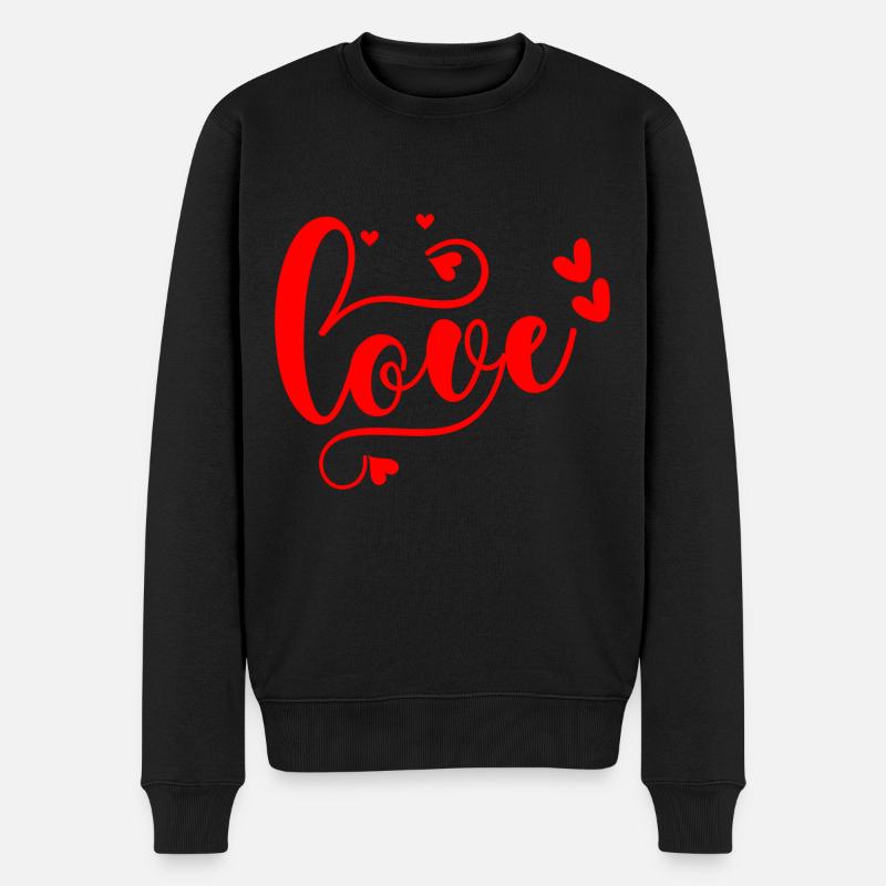 Amour - Pull Premium bio Homme - noir