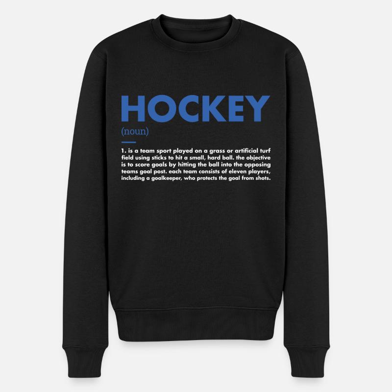 Sport Definition Hockey - Männer Premium Bio Pullover - Schwarz