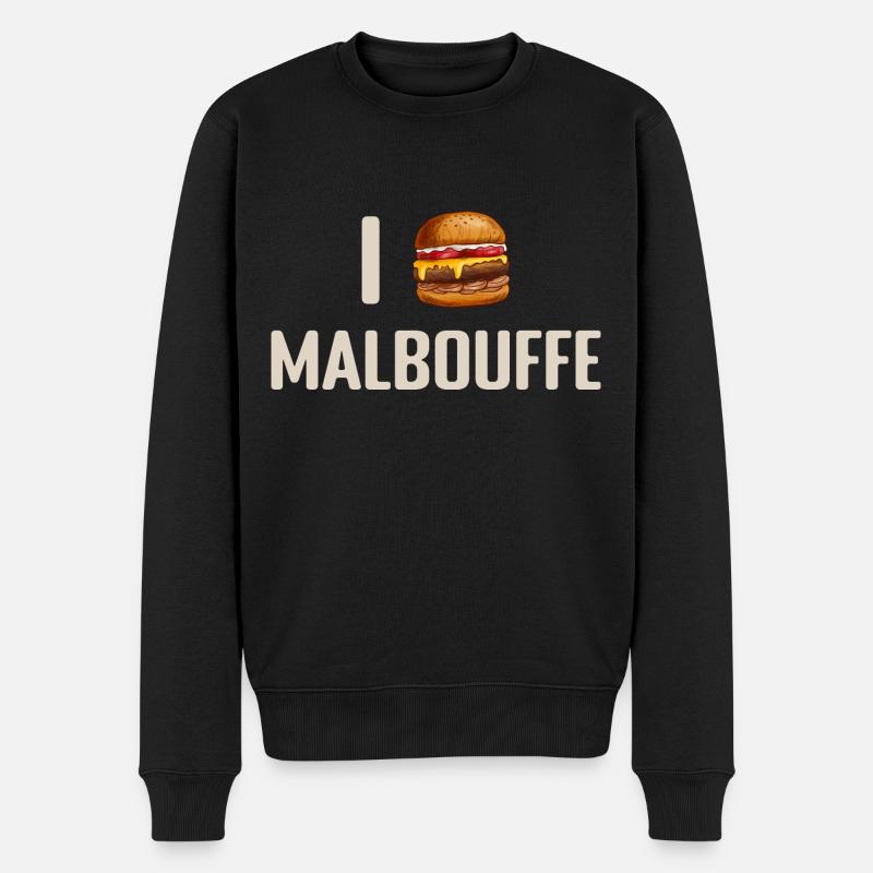 I Love Malbouffe - Pull Premium bio Homme - noir