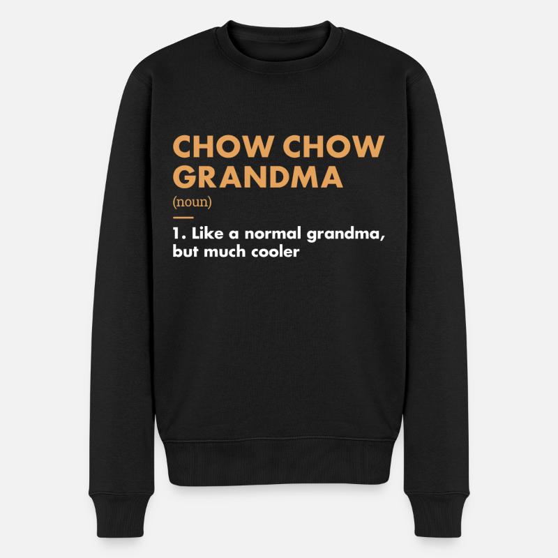 Chow Chow Grandma définition - Pull Premium bio Homme - noir