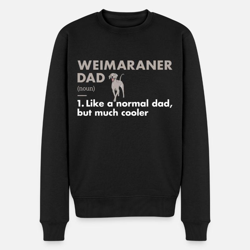 Weimaraner Dad Definition - Männer Premium Bio Pullover - Schwarz