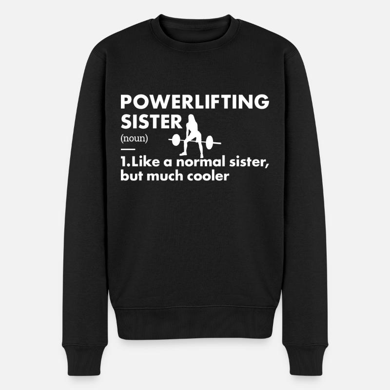 Sport Sister Powerlifting - Pull Premium bio Homme - noir