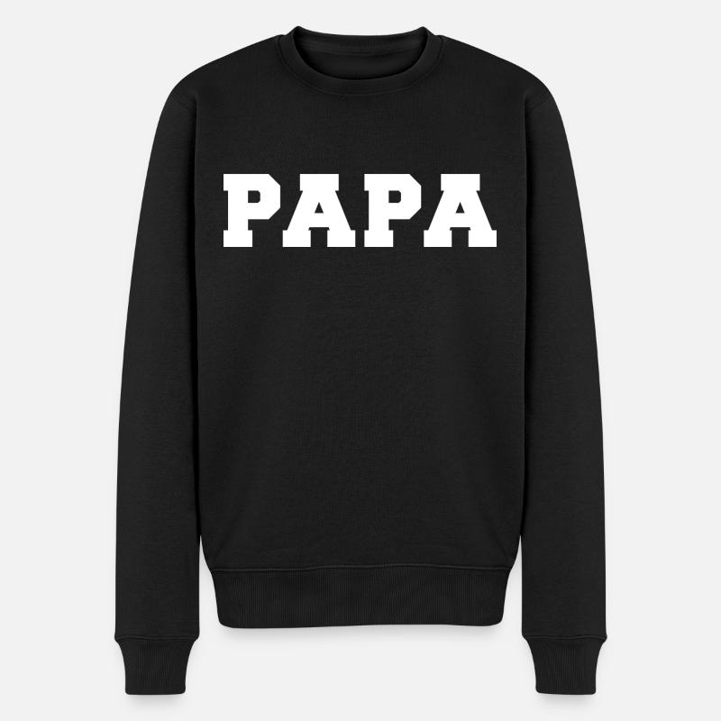papa - Pull Premium bio Homme - noir