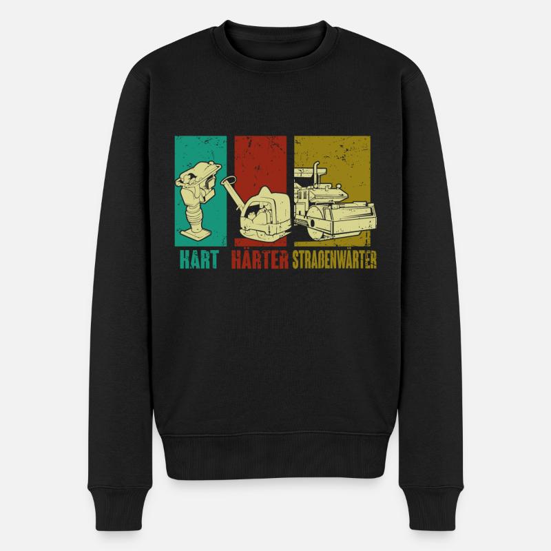 Straßenbau Straßenbauer Straßenwärter Geschenk - Männer Premium Bio Pullover - Schwarz