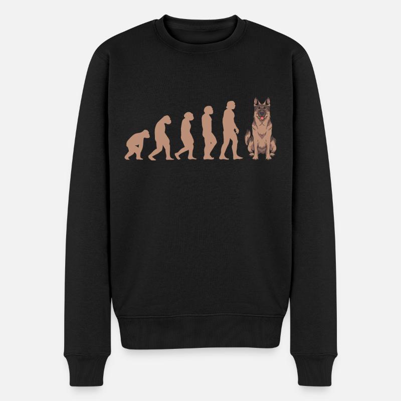 Evolution German Shepherd - Men's Premium Organic Jumper - black