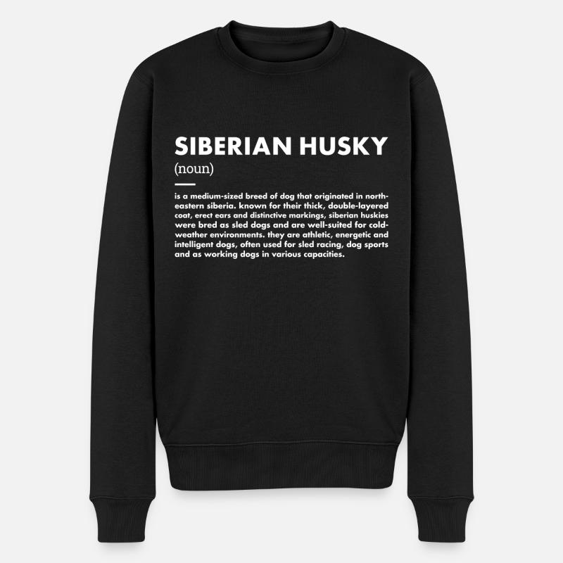 Siberian Husky Definition - Männer Premium Bio Pullover - Schwarz