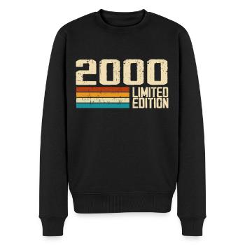 Né en 2000 - Vintage 2000 Anniversaire Rétro - Pull Premium bio Homme - noir - Devant - Nico (187cm)