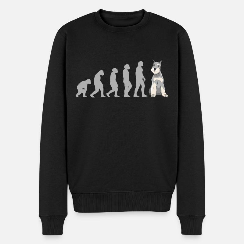 Evolution Schnauzer - Männer Premium Bio Pullover - Schwarz