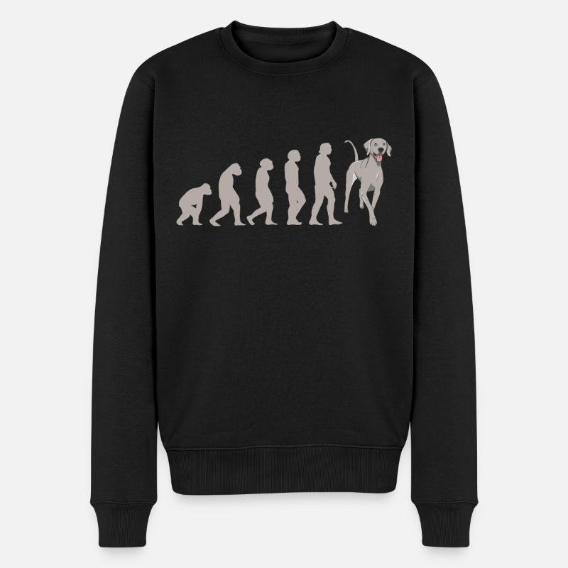 Evolution Weimaraner - Men's Premium Organic Jumper - black