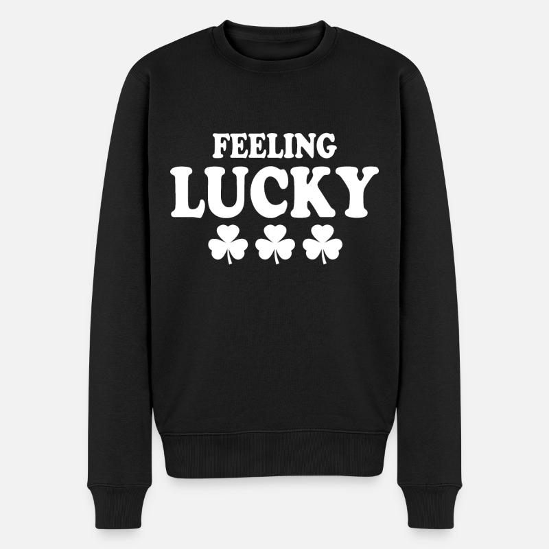 feeling lucky - Pull Premium bio Homme - noir