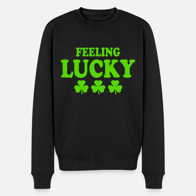 feeling lucky - Pull Premium bio Homme - noir