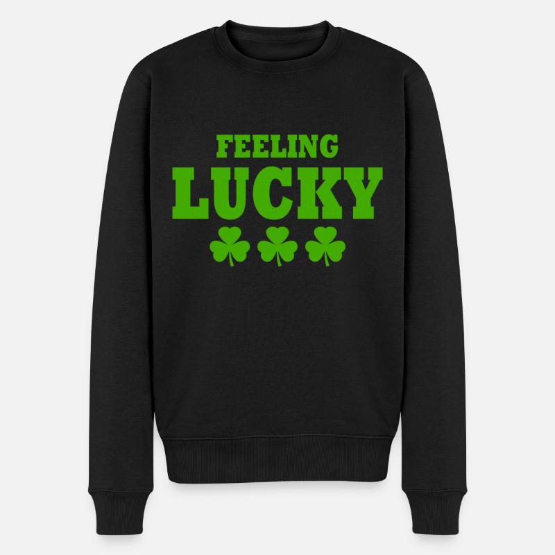 feeling lucky - Pull Premium bio Homme - noir