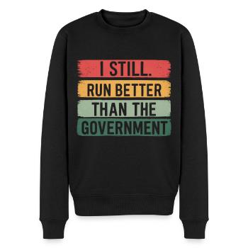 Amputation Disability - Men's Premium Organic Jumper - black - Front - Nico (187cm)