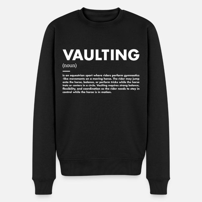 Vaulter Definition Vaulting - Männer Premium Bio Pullover - Schwarz