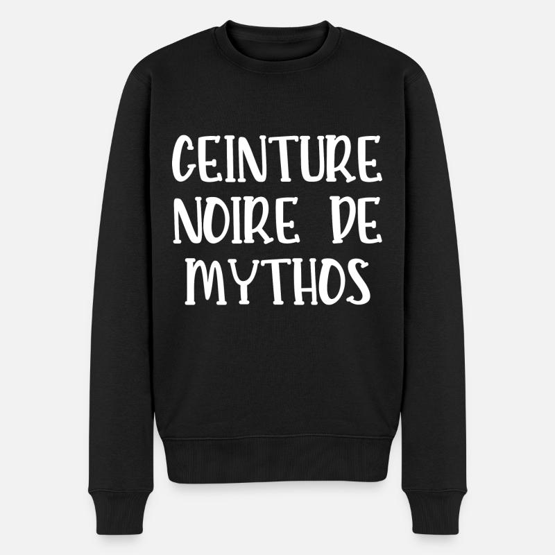 ceinture noire de mythos - Pull Premium bio Homme - noir