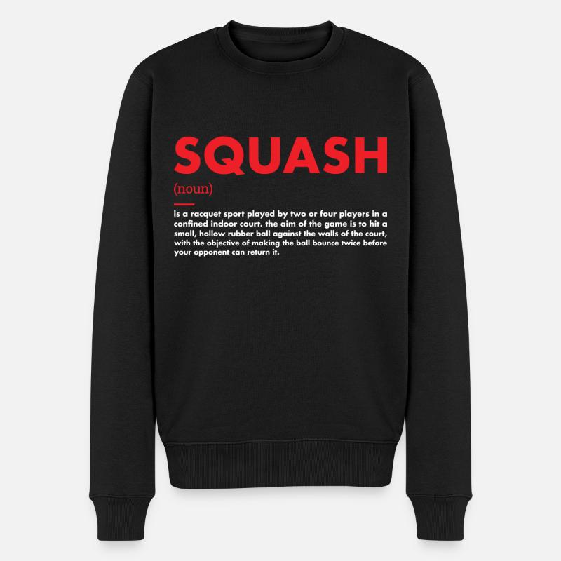 Sport Definition Squash - Männer Premium Bio Pullover - Schwarz