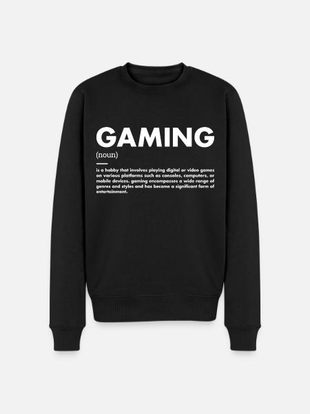Gamer Definition Gaming - Men's Premium Organic Jumper - black