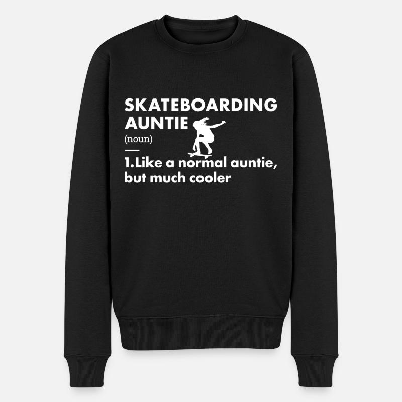 Sport Auntie Skateboard - Pull Premium bio Homme - noir