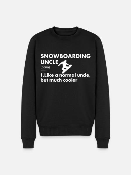 Sport Uncle Snowboarding - Männer Premium Bio Pullover - Schwarz