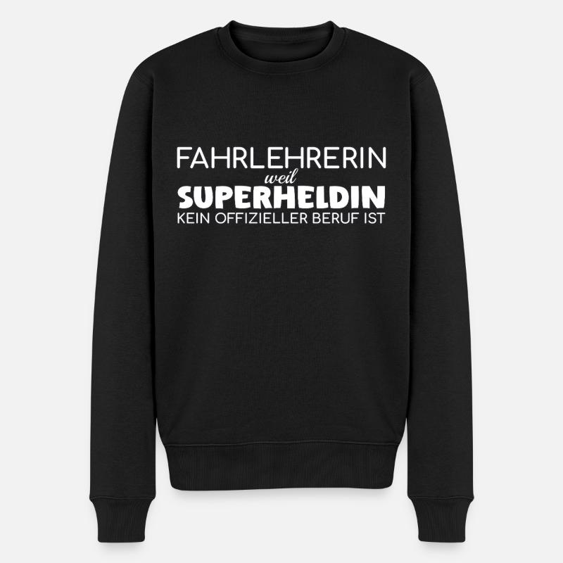 Instructeur de conduite Superheroine Auto-école - Pull Premium bio Homme - noir